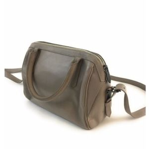 Reece Hudson Brown Leather Shoulder Strap Zip Bag